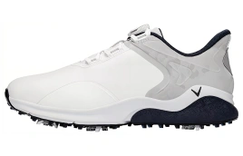 Callaway Cushioning, Wear Resistant Low Top Golf Shoes Men's White Gray