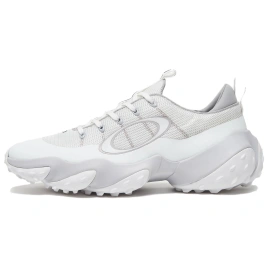 Oakley Waterproof And Breathable Low Top Golf Shoes Men's White Gray