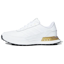 Adidas S2G 24 Leather Spikeless Golf Cloud White Gold Metallic