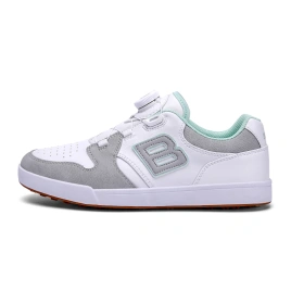 Birdie Cushioning, Slip Resistant, Abrasion Resistant, Lightweight, Rebound Low Top Golf Shoes Women's White Gray