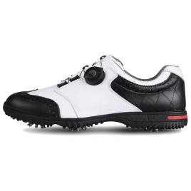 PGM Anti-Slip Wear-Resistant Low-Top Golf Shoes Men's White Black